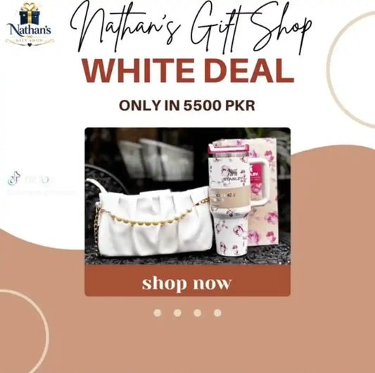 Stanley Tumbler & Bag Deal (White,Pink)