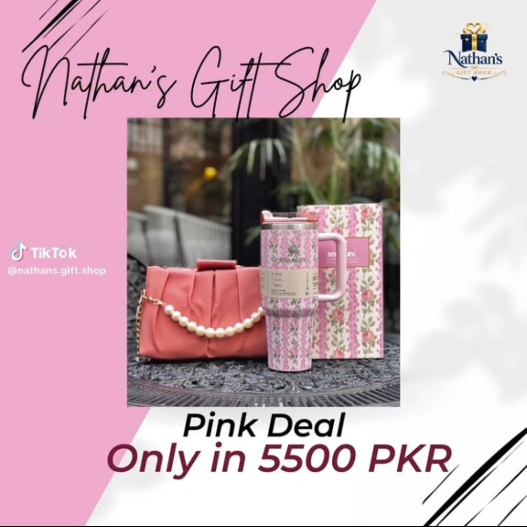 Stanley Tumbler & Bag Deal (White,Pink)