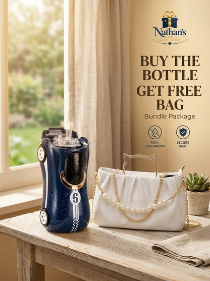 Luxury Car Tumbler Water Bottle + FREE Elegant Chain Handbag Bundle - Nathan's Gift Shop