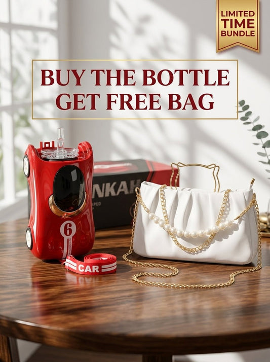 Luxury Car Tumbler Water Bottle + FREE Elegant Chain Handbag Bundle - Nathan's Gift Shop