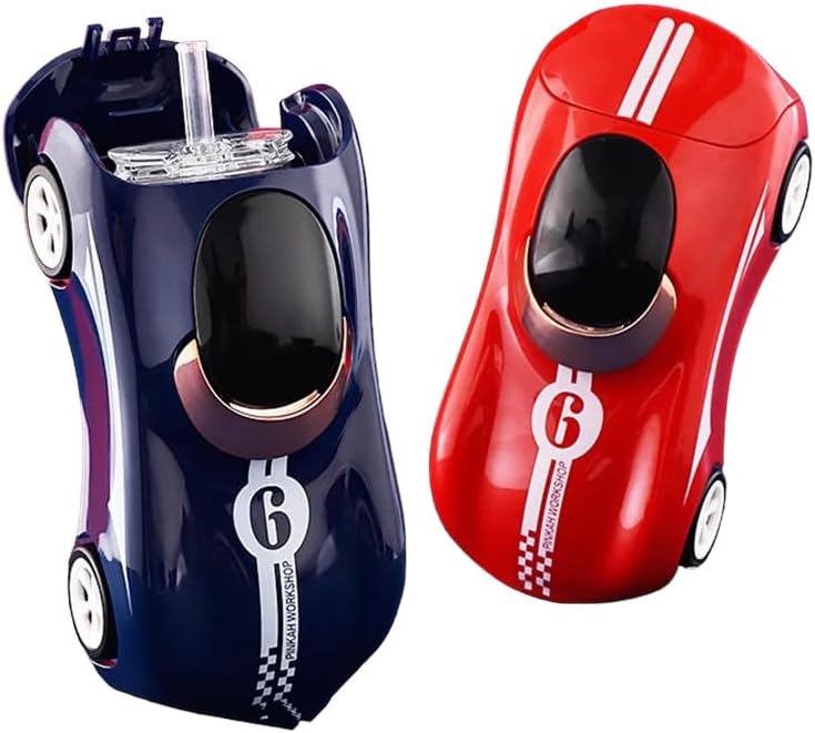 Racing Car Insulated Water Bottle with Straw | Kids Sports Car Tumbler | Hot & Cold Travel Bottle - video - Nathan's Gift Shop