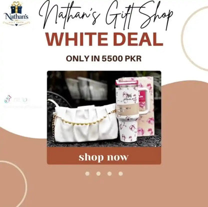 Stanley Tumbler & Bag Deal (White,Pink) - Nathan's Gift Shop